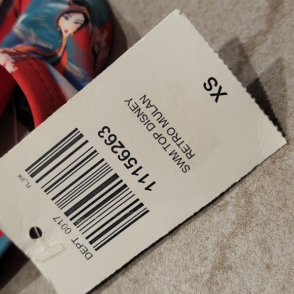 NWT DISNEY X HOT TOPIC Mulan Bikini Top - Picture 6 of 6